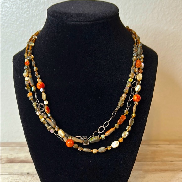 Silpada Jewelry - Silpada Elegant Multi-Strand Coral and Shell Necklace